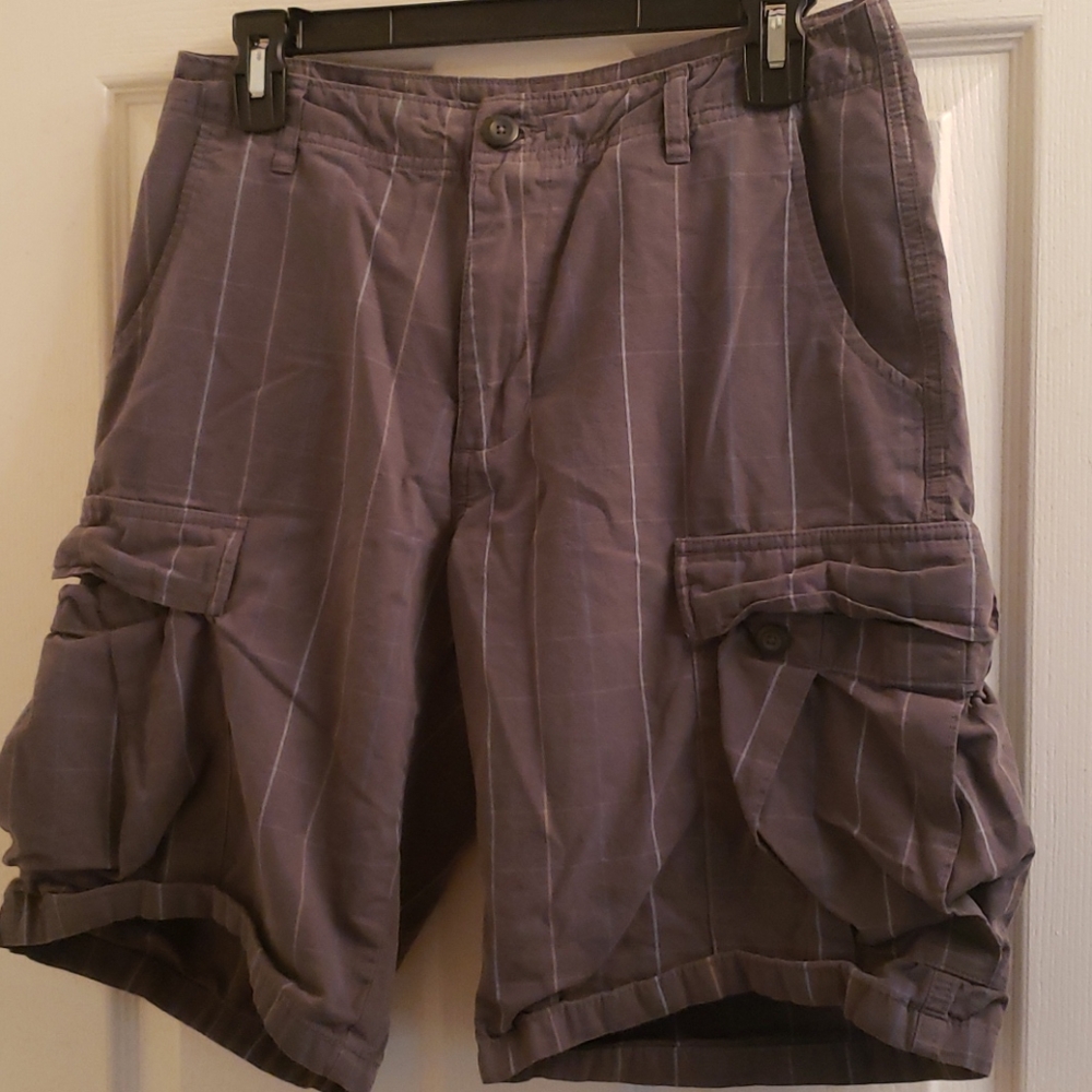 Patagonia Shorts Gray Plaid Striping Size 30